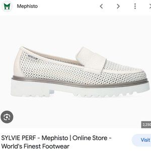NIB Mephisto Sylvie Perf White Leather Size 6 or EU 36